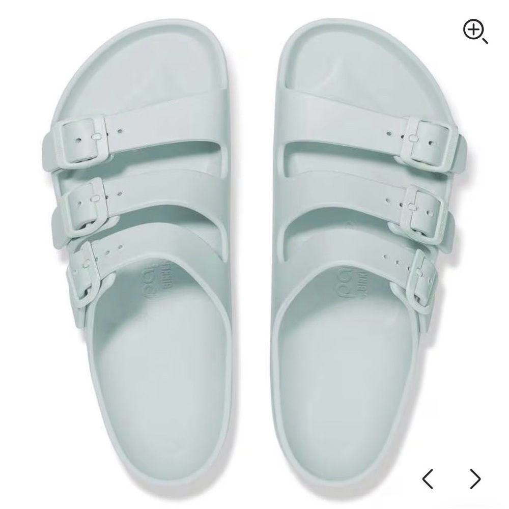 Birkenstock Florida Flex Platform Triple Strap Sandals Surf Green Size 38 (7.5) - Picture 4 of 14